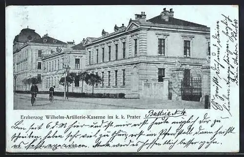 AK Wien, Erzherzog Wilhelm-Artillerie-Kaserne im k. k. Prater