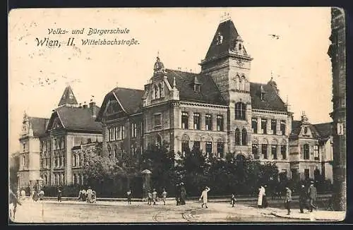 AK Wien, Volks- und Bürgerschule in der Wittelsbachstrasse