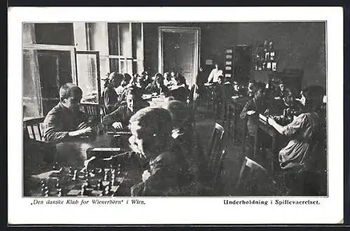 AK Wien, Danske Klub for Wienerbörn, Augarten Josefstöckl, Underholdning i Spillevaerelset