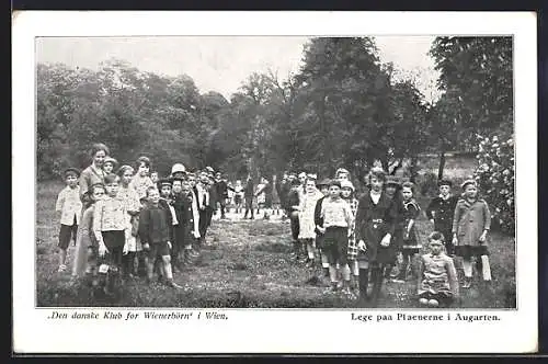 AK Wien, Danske Klub for Wienerbörn, Augarten Josefstöckl, Lege paa Plaenerne i Augarten