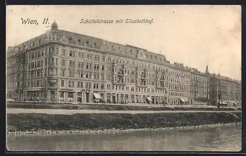 AK Wien, Schüttelstrasse mit Elisabethhof