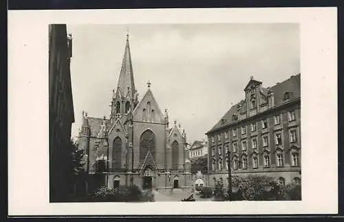 AK Wien, Lazaristenkirche mit Nachbargebäuden