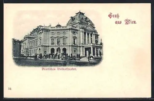 AK Wien, Deutsches Volkstheater mit Anlagen