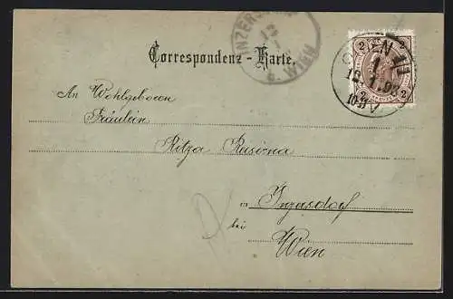 Mondschein-Lithographie Wien, Blick auf die Karlskirche