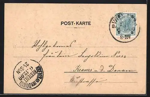 AK Wien, Naschmarkt mit Strassenbahn