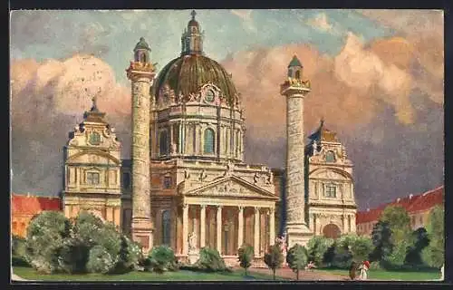 Künstler-AK Wien, Karlskirche