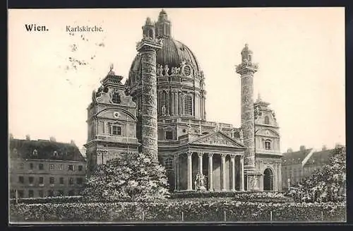 AK Wien, Blick zur Karlskirche