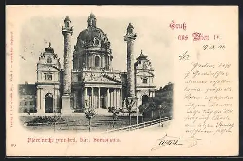 AK Wien, Pfarrkirche zum heiligen Karl Borromäus