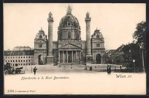 AK Wien, Pfarrkirche zum heiligen Karl Borromäus