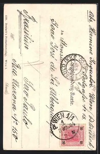 AK Wien, Karlskirche mit Strassenpartie