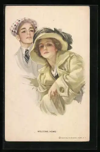 Künstler-AK Harrison Fisher: Welcome Home