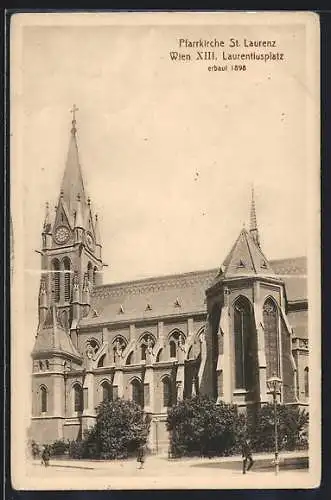 AK Wien, Pfarrkirche St. Laurenz am Laurentiusplatz