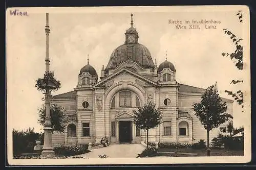 AK Wien, Lainz, Kirche im Invalidenhaus