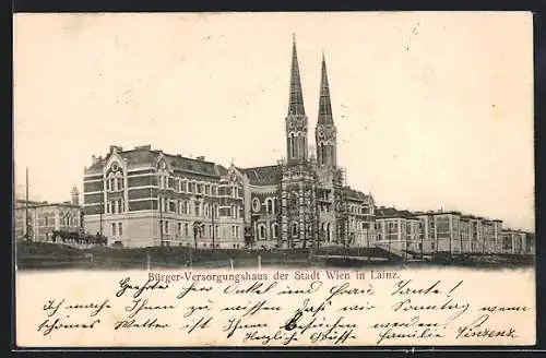 AK Wien, Lainz, Bürger-Versorgungshaus mit Kirche