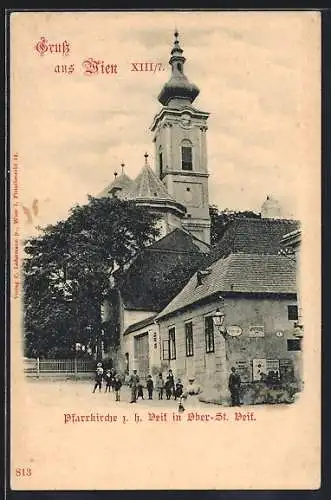 AK Wien, Ober-St. Veit, Pfarrkirche z. h. Veit