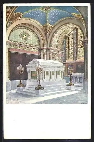 Künstler-AK Wien, Zentralfriedhof, Grabmal des Dr. Karl Lueger