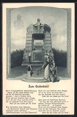 AK Wien, Kriegerdenkmal am Zentralfriedhof