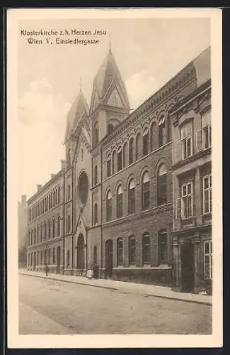 AK Wien, Klosterkirche z. h. Herzen Jesu, Einsiedlergasse