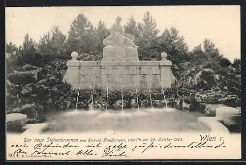 AK Wien, Der neue Siebenbrunnen von Richard Kauffungen