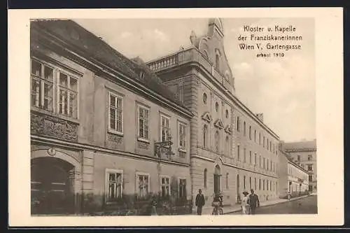 AK Wien, Kloster und Kapelle der Franziskanerinnen in der Gartengasse