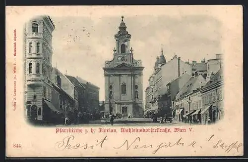 AK Wien, Pfarrkirche z. h. Florian in der Matzleinsdorferstrasse
