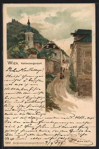 Lithographie Wien, Kahlenbergerdorf