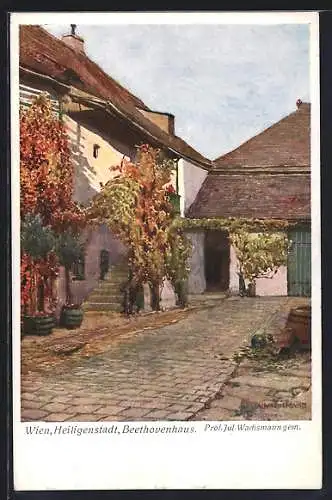 Künstler-AK Wien, Heiligenstadt, Das Beethovenhaus
