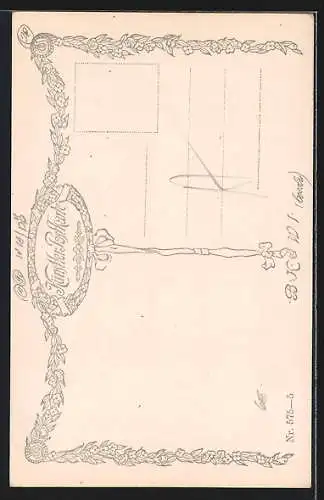 Künstler-AK Wien-Döbling, Bauernfels Sterbehaus