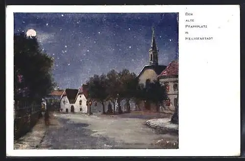 Künstler-AK Wien, Der alte Pfarrplatz in Heiligenstadt