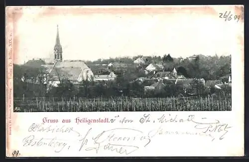 AK Wien, Heiligenstadt, Ortsansicht mit Kirche