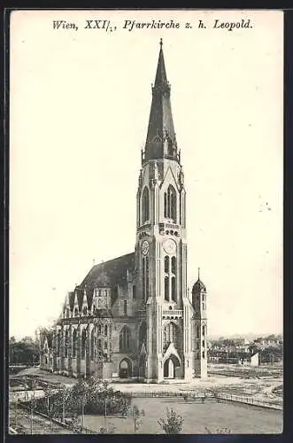 AK Wien, Donaufeld, Pfarrkirche z. h. Leopold