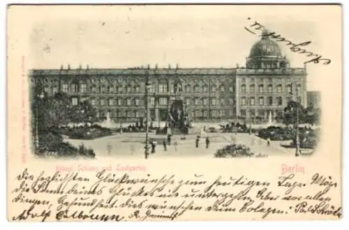 Relief-AK Berlin, Königl. Schloss und Lustgarten