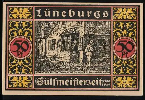 Notgeld Lüneburg, 1921, 50 Pf, Sülfmeisterzeit und Salzquelle Jubiläum, herausgegeben vom Verkehrsverein