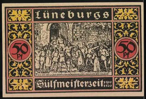 Notgeld Lüneburg, 1921, 50 Pf, 1000 Jahre Salzquelle und Sülfmeisterzeit 1400-1500