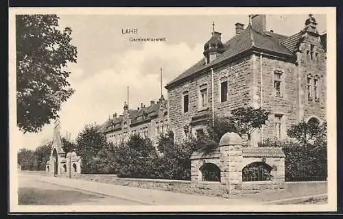 AK Lahr / Baden, Strasse am Garnisonslazarett