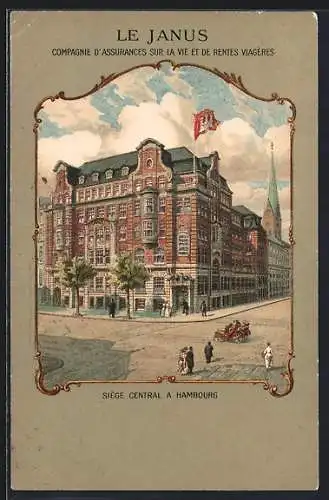 AK Hamburg, Versicherungshaus Janus am Pferdemarkt