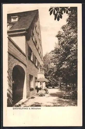 AK Gräfelfing b. München, Hotel und Gaststätte Weisses Rössl, Inh. Josef Schuster