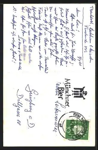 AK Gräfelfing, Strassenpartie an der Kirche, Haus mit Garten