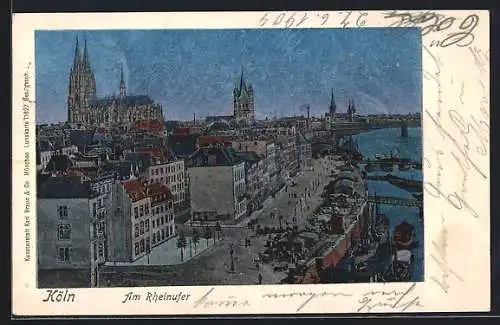 Luna-AK Köln, Partie am Rheinufer