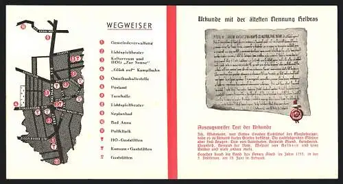 AK Helbra, 800-jähriges Jubiläum, Urkunde mit der ältesten Nennung Helbras