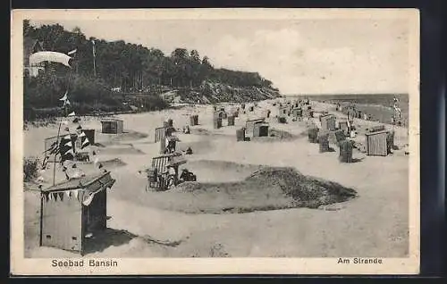 AK Bansin, Urlauber am Strand