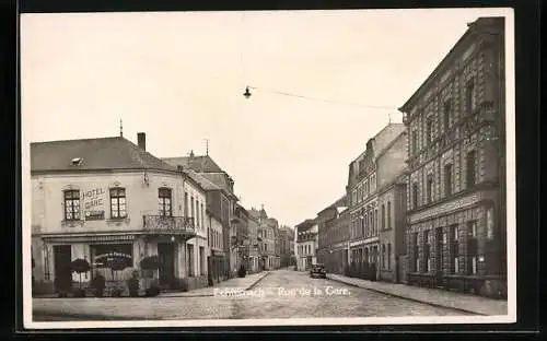 AK Echternach, Hotel de la Gare, Rue de la Gare