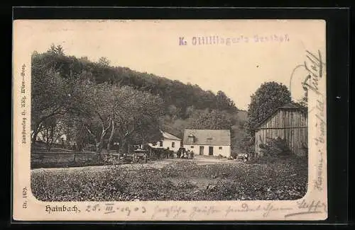 AK Klausen-Leopoldsdorf, Hainbach, K. Ottilinger`s Gasthof am Waldrand