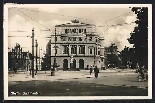 AK Stettin, Blick auf das Stadttheater