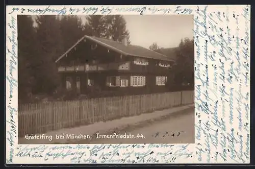 AK Gräfelfing bei München, Haus in der Irmenfriedstrasse 44