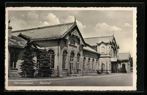 AK Hermannsbad, Partie am Bahnhof