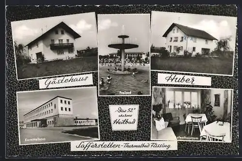 AK Safferstetten-Füssing, Gasthaus Huber, Kurmittelhaus