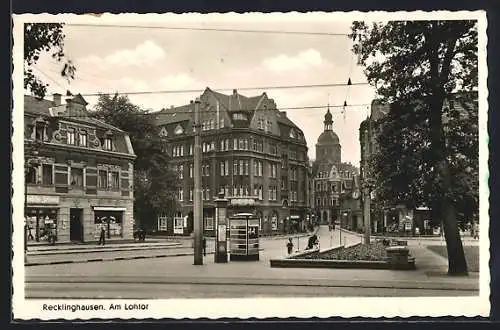 AK Recklinghausen, Strassenkreuzung am Lohtor