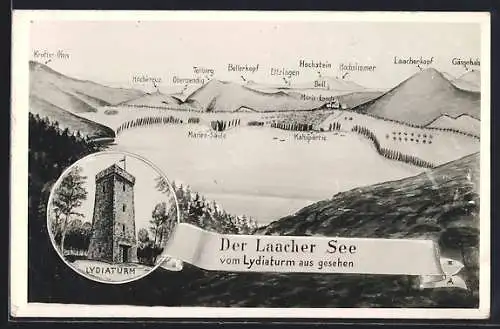 AK Laacher See, Blick vom Lydiaturm