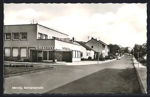 AK Mendig, Barbarastrasse mit Volksbank